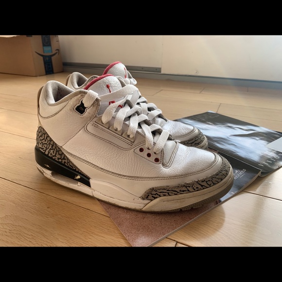 Jordan 3 white/cement size 9.5 (SOLD) - Picture 2 of 16